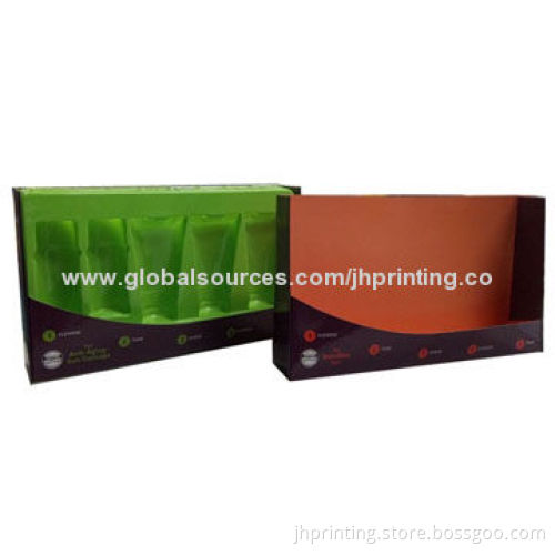 OEM Cosmetic Corrugated Desk Display, Shipped Flat, OEM Sample Ready in 3 Days